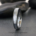 Mother of Pearl Silver Gray Tungsten Wedding Ring Band 4mm 6mm 8mm Rose Gold Minimalist Stackable Wedding Ring Anniversary Ring Gift For Her