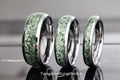 Moss Agate Silver Gray Ring Polish Tungsten Wedding Ring 8mm 6mm 4 mm Moss Agate Ring Mens Ring Men & Women