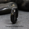 Black Dandelion Seed Women Ring Polish Tungsten Wedding Ring  8mm 6mm Flower Dandelion Silver Black  Mens Ring Men Yellow Band Eco-Friendly
