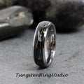 Women Dandelion Seed Silver Gray Polish Tungsten Wedding Ring  8mm 6mm Flower Dandelion Gold Silver Mens Ring Men & Women Anniversary